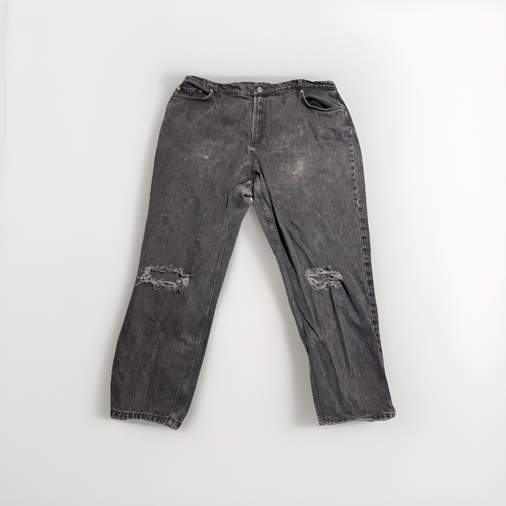 Unbranded Women's Size 24 Grey Distressed Denim Jeans, 100% Cotton #1049